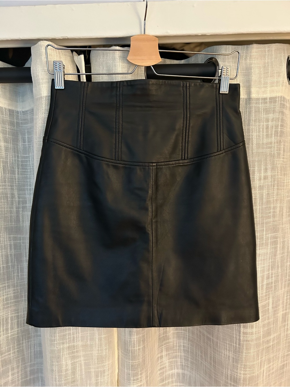 ASOS Black Faux Leather High-Rise Mini Skirt